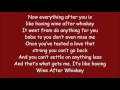 Carrie Underwood ~ Wine After Whiskey (Lyrics)