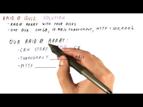RAID 0 Solution Quiz - Georgia Tech - HPCA: Part 5