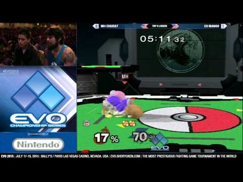 Evo 2015 - SSBM Top 8: MH Chudat vs C9 Mango / TSM Leffen vs PG Plup