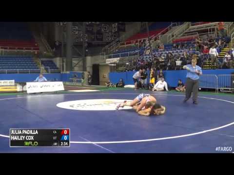 124 Champ. Round 1 - Hailey Cox (Utah) vs. Julia Padilla (California)