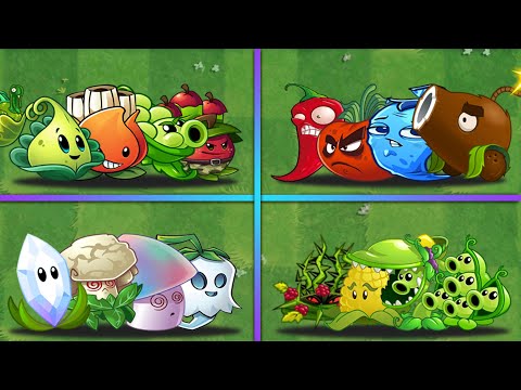 PvZ 2 | Random 4 Team 3 Plants Battlez - Who Will Win? - Team Plants vs Team Plants