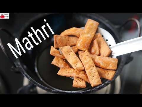 Ajwain Mathri With Whole Wheat Flour - Crispy Atta Mathri Recipe - Evening Snacks | Skinny Recipes