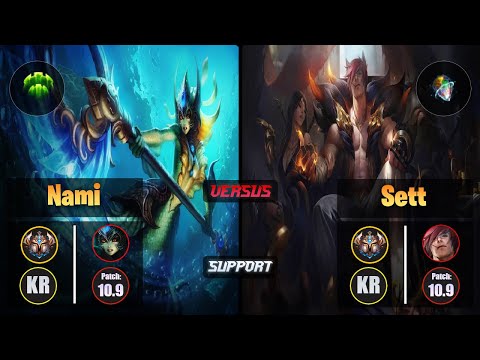 Challenger NAMI [Guardian] (Support) VS  SETT - Challenger KR Patch 10.9