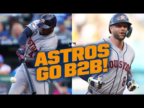 요르단 알바레스와 크리스티안 워커가 1회에 백투백 홈런을 터뜨렸습니다! | MLB 하이라이트