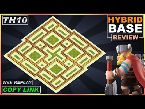 NEW!! TH10 Base with REPLAY!! Town Hall 10 Farming/Trophy (Hybrid) Base Copy link - Clash of Clans