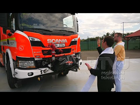 Volunteer firefighters from Hovorany have a new fire engine