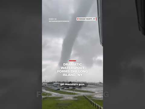 Dramatic waterspout forms off Long Island, NY