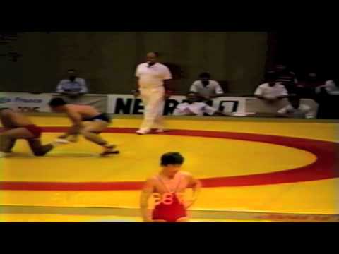 1987 Senior World Championships: 90 kg Resit Karabacak (TUR) vs. Makharbek Khadartsev (USSR)