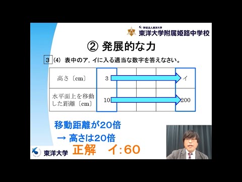 理科解説｜東洋大学附属姫路中学校第2回入試説明会・プレテスト報告会 東洋大姫路中学