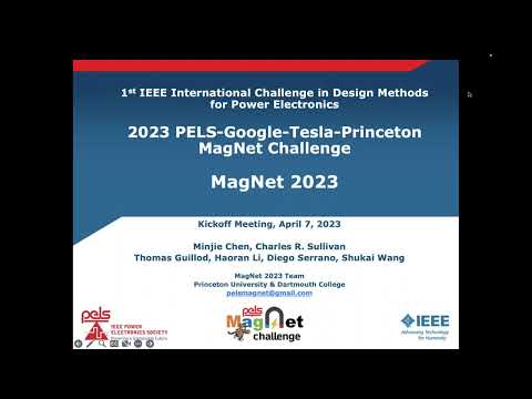 MagNet Challenge 2023 Webinar Series #1 - Kickoff Meeting