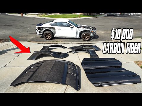 INSTALLING ALL OF THIS CARBON FIBER ON MY MUSTANG!!!