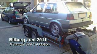 preview picture of video 'VW Golf MK2 AWD 10,2s @ 226kmh Bitburg Juni 2011 16Vampir'