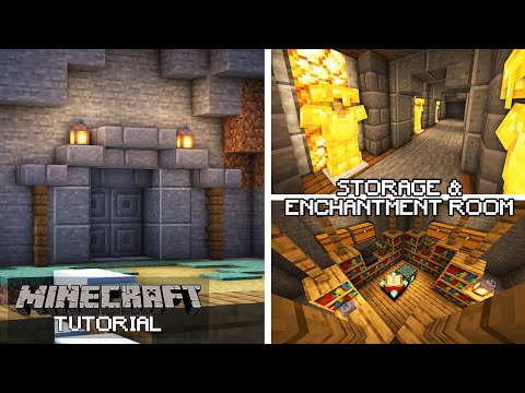 Melthie - Minecraft: Mountain Storage & Enchantment Room Tutorial (How To Build)