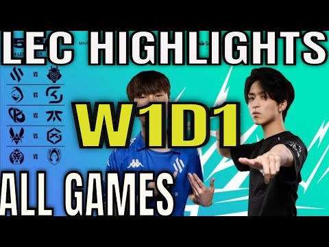 LEC Highlights Week 1 Day 1 ALL GAMES | LEC Winter W1D1