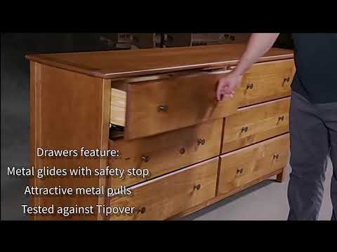 Grain Wood Furniture - Shaker 6 drawer dresser
