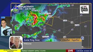 LIVE - MULTIPLE WARNINGS, STRONG STORMS APPROACHING PUEBLO