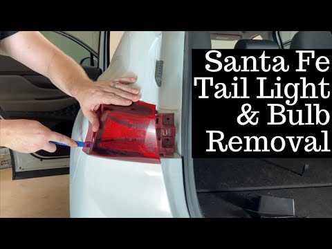 How to Remove A 2019 - 2020 Hyundai Santa Fe Tail Light - Change Replace Brake Lamp Bulb Replacement