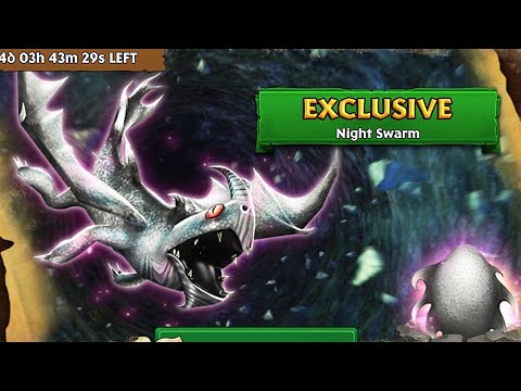 Night Swarm Max Level 150 Titan Mode - Exclusive Small Shadow - Dragons:Rise of Berk