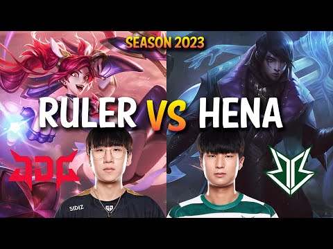 JDG Ruler vs BRO Hena - Ruler JINX vs APHELIOS ADC - KR Ranked