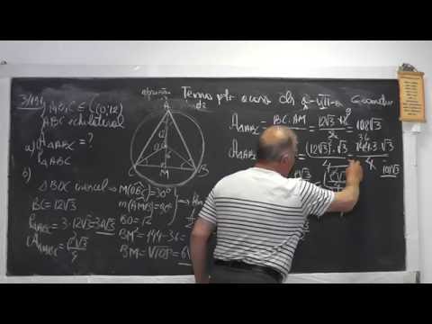 Lectia 1038 Aria si perimetrul triunghiului echilateral inscris in cerc in functie de raza Clasa 7