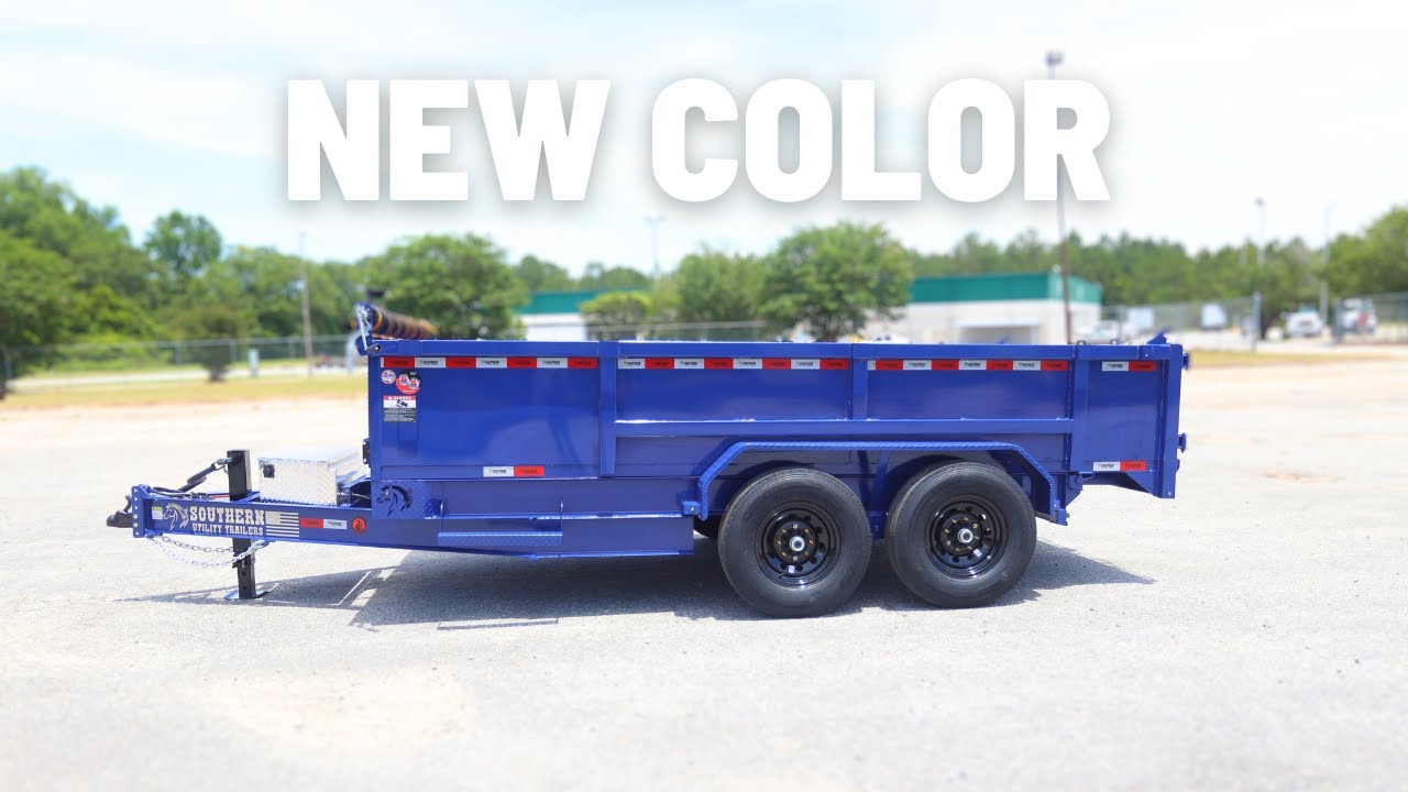 Southern Utility Trailers NEW Royal Blue Dump Trailer!