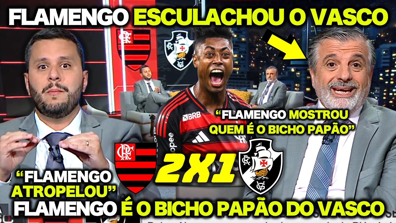 FLAMENGO ESCULACHOU O VASCO ! MOSTROU QUEM É O BIHO PAPÃO! PASCOAL FOI DIRETO! FLAMENGO 2X1 VASCO