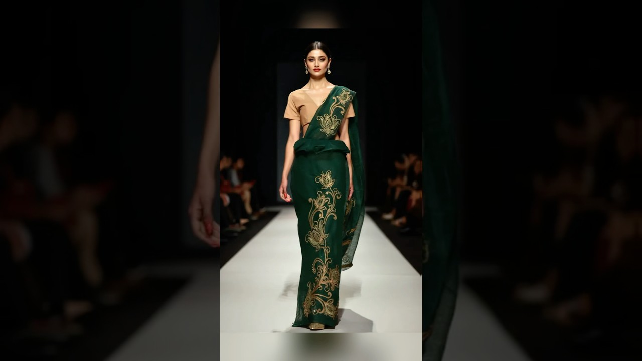 Soft cotton patchwork & hand painted saree #047