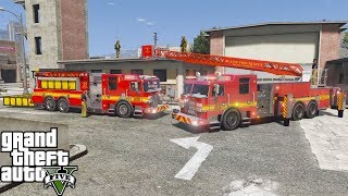 GTA 5 Firefighter Mod Medic4523 New Pierce Arrow XT Firetruck Pack (Engine, Ladder,Rescue & Tender)