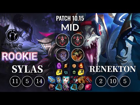 IG Rookie Sylas vs Renekton Mid - KR Patch 10.15