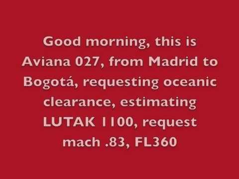 Transcription of AVA027 radio comms requesting oceanic clearance to Santa Maria (LPPO)