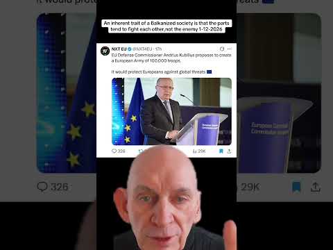 An inherent trait of a Balkanized society is that the parts fight each other not the enemy 1-12-2026