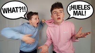 SPEAKING ONLY SPANISH TO LITTLE BROTHER FOR 24 HOURS! (he went crazy...)