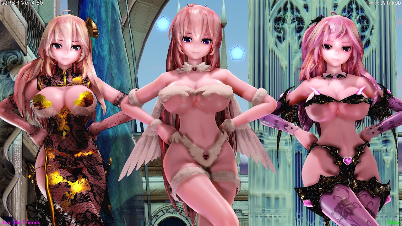 【sdPBR480】いろんなTda式ルカで「Just_Be_Friends」【MMD/4K/60fps】