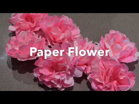 DIY PAPER FLOWERS USING TISSUE PAPER
