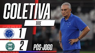 CRUZEIRO 1 X 2 CORITIBA: TITE FALA AO VIVO APÓS DERROTA NO BRASILEIRÃO