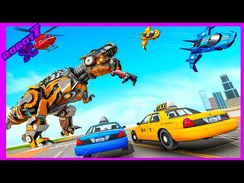 Flying Taxi Robot Car Games Android gameplay