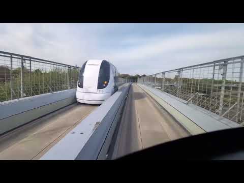 London Heathrow Driverless Pods - Riding from Terminal 5 to stop a