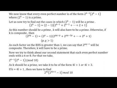 Perfect Numbers and Mersenne Primes (Introductory Reference Notes)