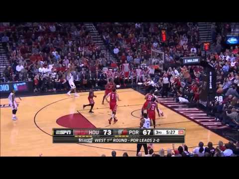 Nicolas Batum Highlights against Houston (Playoffs 04.25.2014)