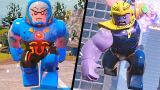 LEGO Marvel vs DC Big Fig Characters Side by Side Comparison