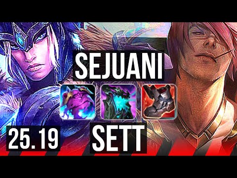 SEJUANI vs SETT (TOP) | 8 solo kills | EUW Diamond | 25.19
