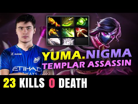 8 slotted Templar Assassin by Nigma carry Yuma with 23 kills and 0 death