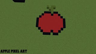 apple pixel art in Minecraft
