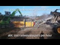 Rubble Master RM 100GO Bricht Bahnschwellen