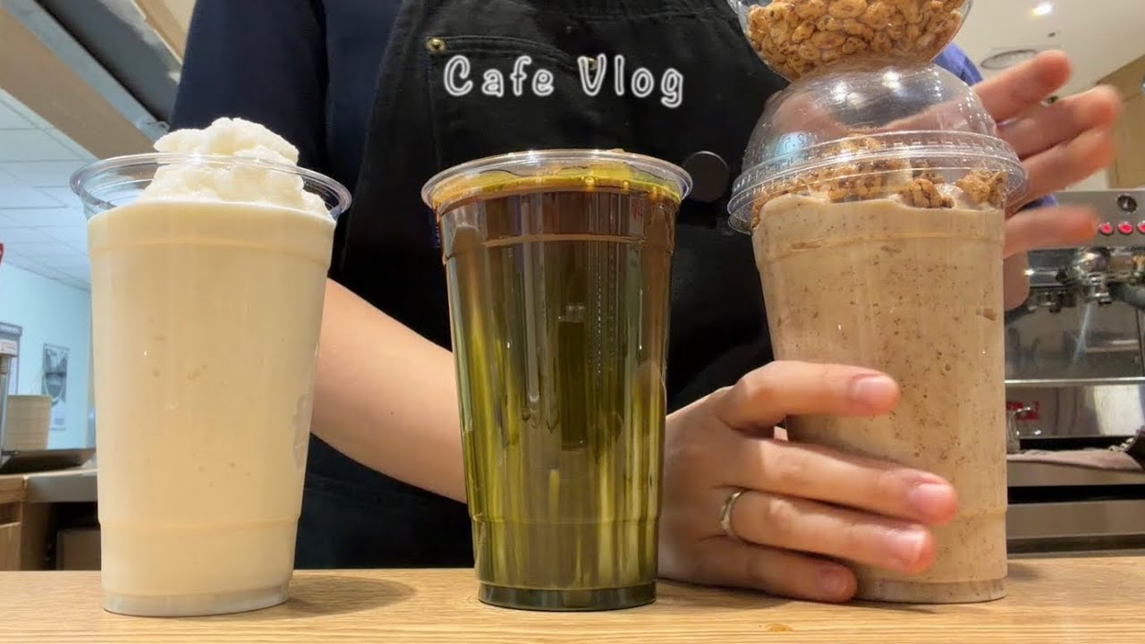 Cafe Vlog | 💣🥜 쉐이크에 과자반봉지가 들어가도, 맛있으면 0 kcal. 암! 🤷🏻‍♀️💣