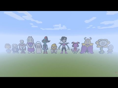 Undertale Characters Pixel Art - Minecraft PS4 Edition