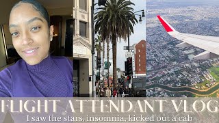 FLIGHT ATTENDANT VLOG | I SAW THE STARS, INSOMNIA, KICKED OUT A CAB | VLOG 3