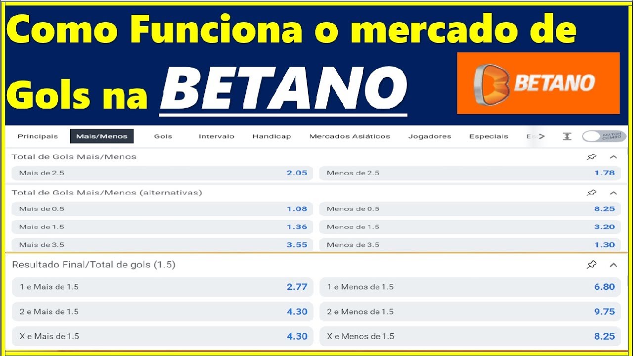 Como Funciona o mercados de GOLS na BETANO Entenda a opção Mais de e Menos de de uma vez!