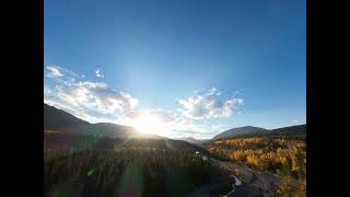 BRAGG CREEK, AB in the fall during sunset - Shot with DJI AVATA 2023