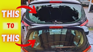 RECYCLED REAR WINDOW ♻️ How To Cut Out A Bonded Rear Window.